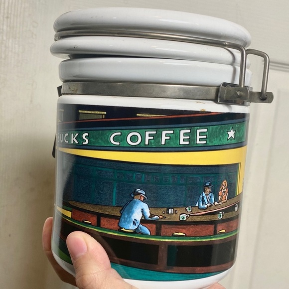 Starbucks Coffee canister jar large euc